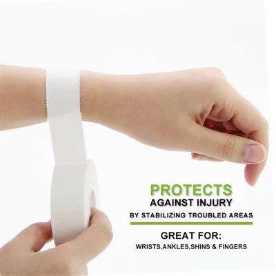 酸化亜鉛純綿テープ ホワイト 鋸歯状エッジ 手切り カスタマイズ可能 スポーツテープ